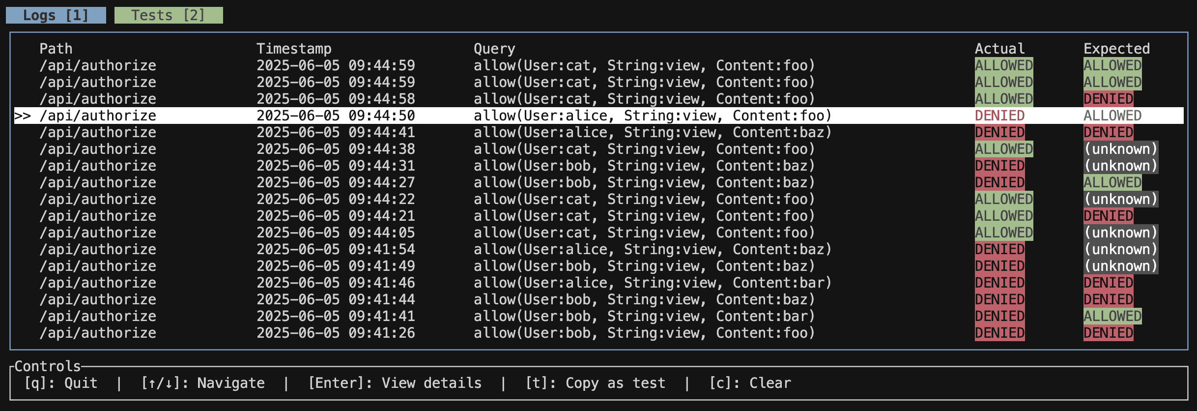 An image showing logs in the Dev Server
